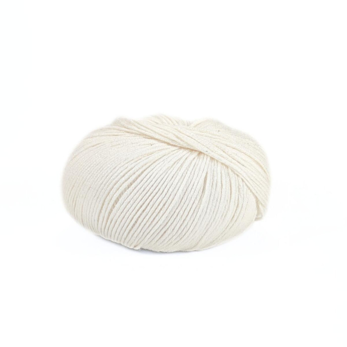 390 Пряжа Laines du Nord Baby Soft, 50г - 135м, молочний, 50% бавовна органічна, 50% cоєві волокна