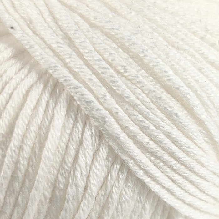 390 Пряжа Laines du Nord Baby Soft, 50г - 135м, молочний, 50% бавовна органічна, 50% cоєві волокна