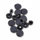 390327 Поповнювана упаковка для кнопок з кнопками Анорак, латунь, колір чорний, 15 мм. Prym