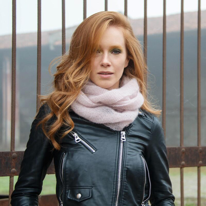 391 Пряжа Mondial Kid Seta, 25г - 210м, пудровий, 70% суперкід мохер, 30% шовк