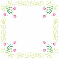 РТ035 Розовые тюльпаны. Чарівна мить. Канва с рисунком для вышивания нитками