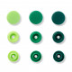 393001 Кнопки Color Snaps Love, 12.4 мм, зеленого кольору. Prym