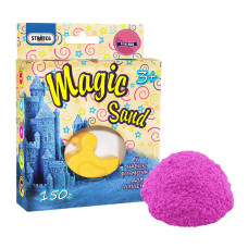 39303 Strateg Набір для творчості - Чарівний пісок Magic sand рожевий з формочкою, 150 г (Стратег)