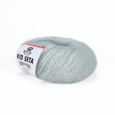 394 Пряжа Mondial Kid Seta, 25г - 210м, блакитна крига, 70% суперкід мохер, 30% шовк