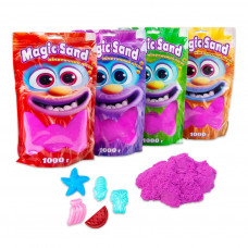 39404-4 Magic sand в пакеті фіолетовий, 1 кг. Кінетичний пісок. Strateg
