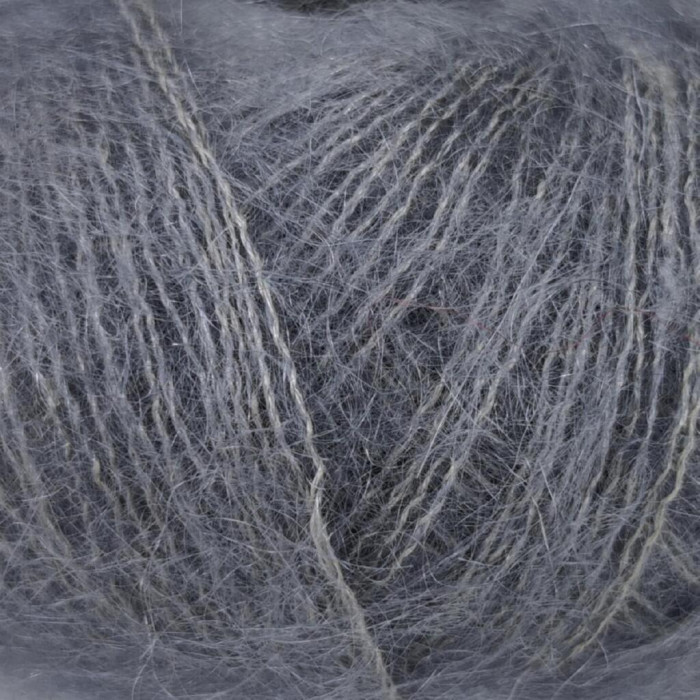 396 Пряжа Mondial Kid Seta, 25г - 210м, сталевий, 70% суперкід мохер, 30% шовк