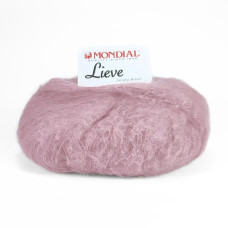 398 Пряжа Mondial Lieve, 50г - 140м, англійська троянда, 90% кід мохер, 10% мікрофібра PА