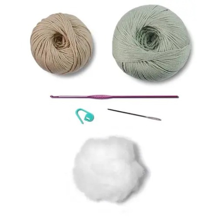 4 KIT LOVEY BLANKET ESP Набір для в'язання гачком іграшки, амігурумі - ковдра Ведмідь (100% бавовна) Circulo