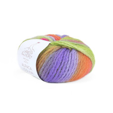 4 Пряжа Laines du Nord Alpaca Color, 50г - 115м, мультиколор, 60% альпака, 30% вовна, 10% нейлон