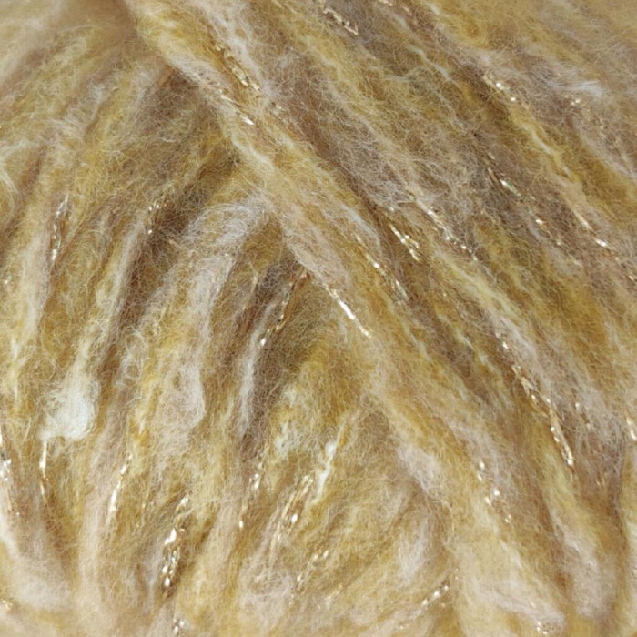 4 Пряжа Laines du Nord Chaska, 25г - 125м, золотистий, 34% вовна, 10% кашемір, 16% бавовна, 29% нейлон, 11% металевий PL