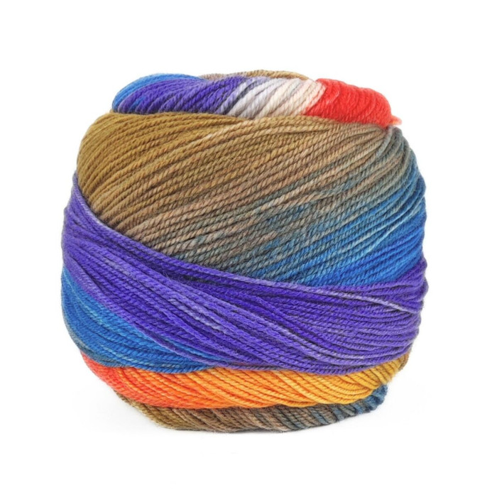 4 Пряжа Laines du Nord Harmonious Sock, 100г - 420м, різнокольоровий, 75% вовна, 25% нейлон