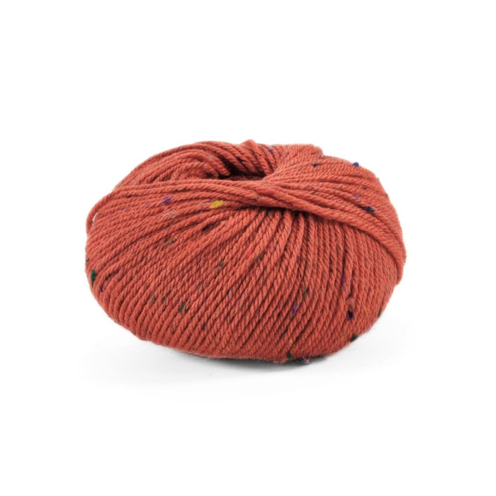 4 Пряжа Laines du Nord Holiday Tweed, 50г - 125м, теракотовий, 50% вовна, 39% акрил, 11% віскоза