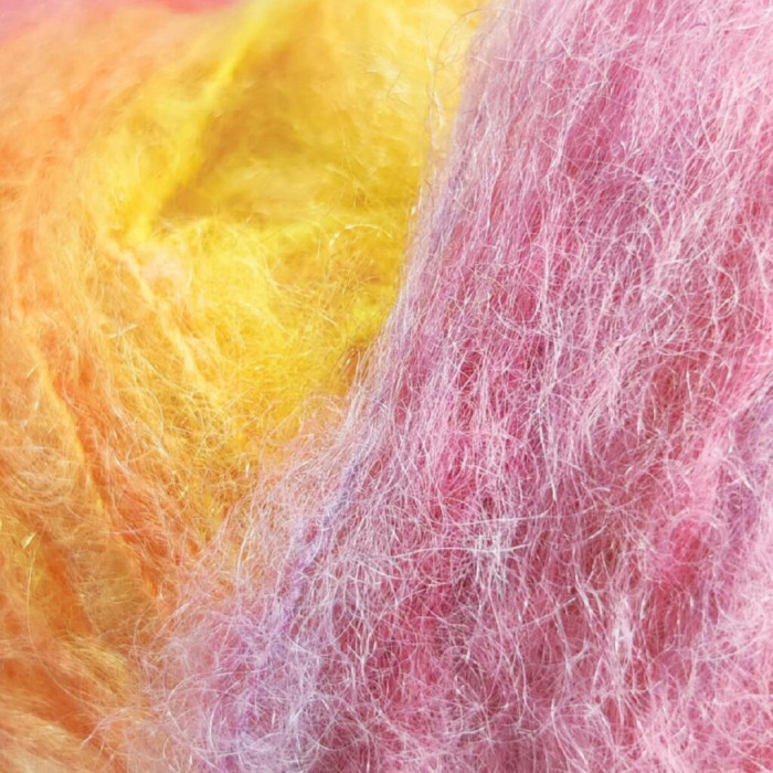 4 Пряжа Laines du Nord Mohair Trend Print, 50г - 115м, різнокольоровий, 63% мохер, 26% вовна, 11% нейлон