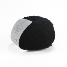 4 Пряжа Laines du Nord Teddy B, 50г - 120м, чорний, 75% альпака, 10% вовна, 15% поліамід