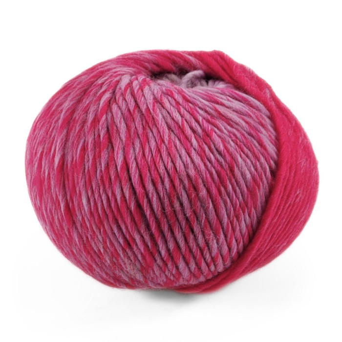4 Пряжа Laines du Nord Slippers, 200г - 200м, малиновий-бузковий, 100% вовна