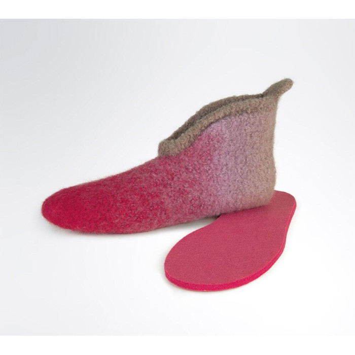 4 Пряжа Laines du Nord Slippers, 200г - 200м, малиновий-бузковий, 100% вовна