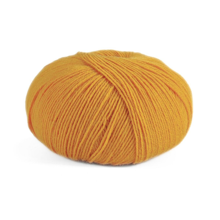 4 Шкарпеткова Пряжа Laines du Nord Unisock 6 PLY, 100г - 400м, жовто-гарячий, 75% вовна, 25% нейлон