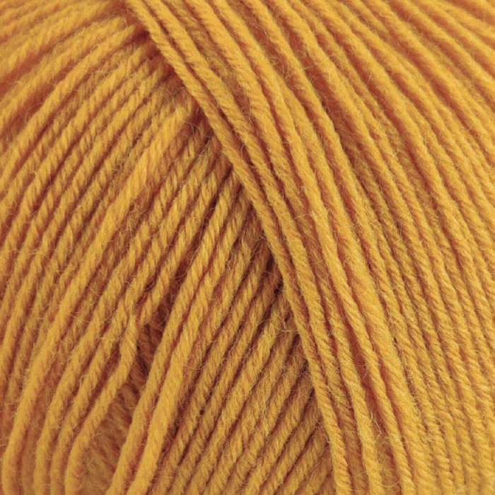 4 Шкарпеткова Пряжа Laines du Nord Unisock 6 PLY, 100г - 400м, жовто-гарячий, 75% вовна, 25% нейлон