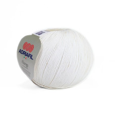 40 Пряжа Adriafil Alterego Filato, 150г - 385м, білий, 100% мерсенізована бавовна