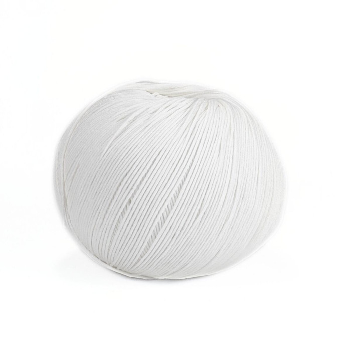 40 Пряжа Adriafil Alterego Filato, 150г - 385м, білий, 100% мерсенізована бавовна