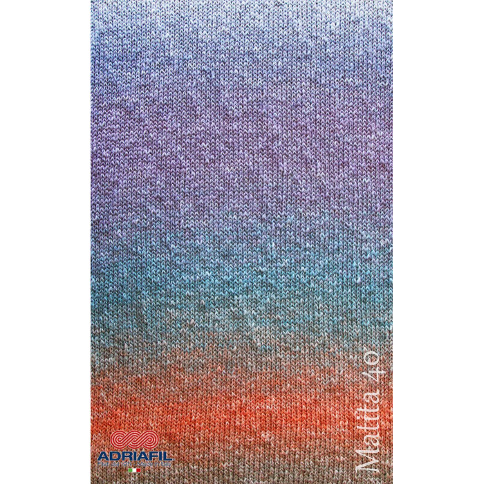 40 Пряжа Adriafil Matita Filato, 100г - 240м, різнокольоровий меланж, 76% бавовна, 24% конопля