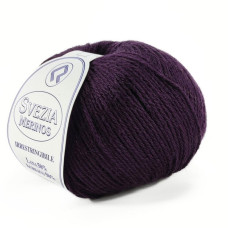 40 Пряжа Campolmi Filati Svezia, 100г - 250м, баклажановий, 50% вовна, 50% акрил