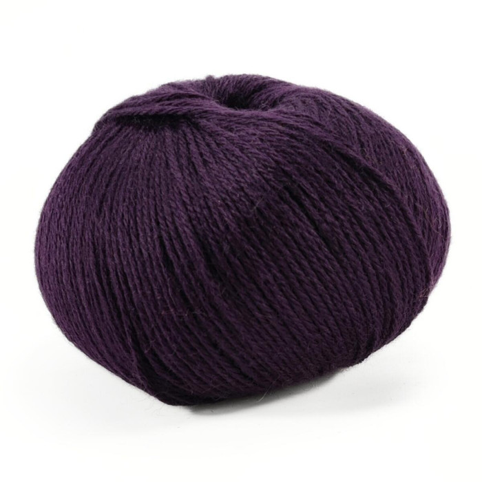 40 Пряжа Campolmi Filati Svezia, 100г - 250м, баклажановий, 50% вовна, 50% акрил