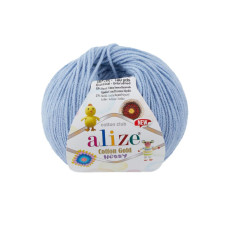 40 Пряжа Cotton Gold Hobby New  50г-165мм (блакитний). Alize