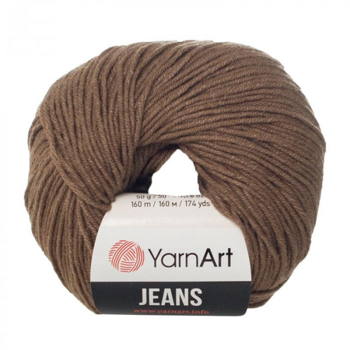 40 Пряжа Jeans 50гр - 160м (Коричневий) YarnArt