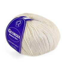 400 Пряжа Campolmi Filati Georgia, 50г - 200м, молочний, 50% вовна меринос, 50% акрил