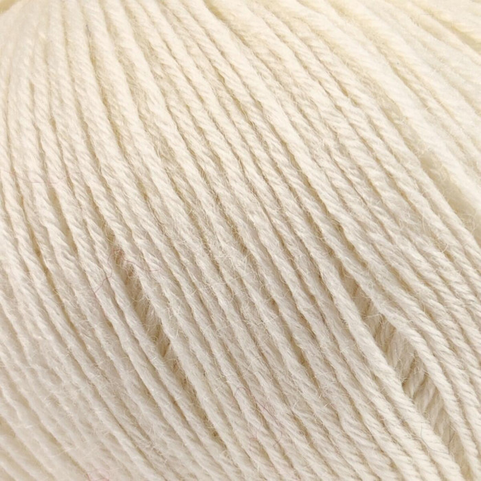 400 Пряжа Campolmi Filati Georgia, 50г - 200м, молочний, 50% вовна меринос, 50% акрил
