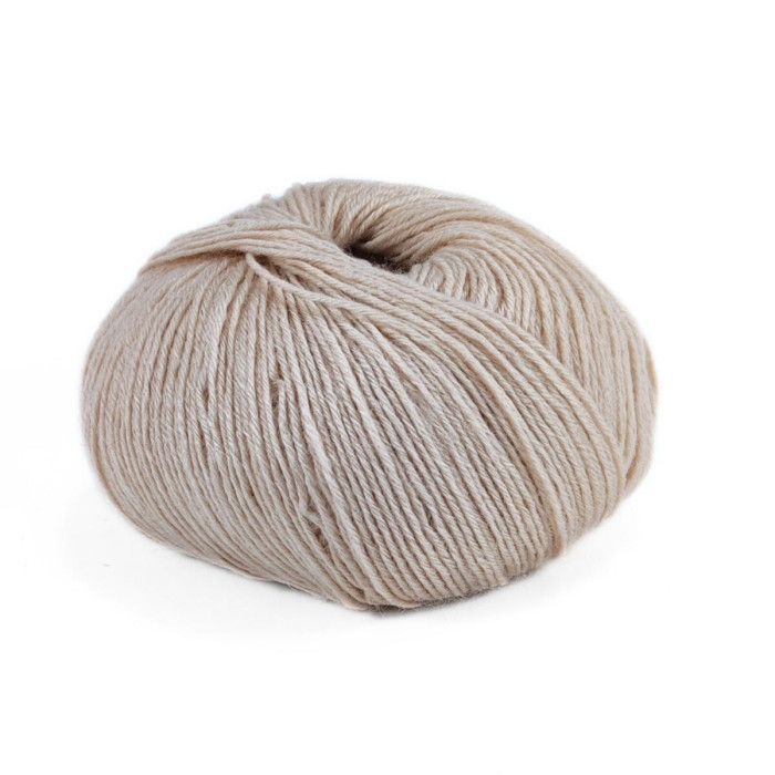 401 Пряжа Campolmi Filati Georgia, 50г - 200м, світло-бежевий, 50% вовна меринос, 50% акрил