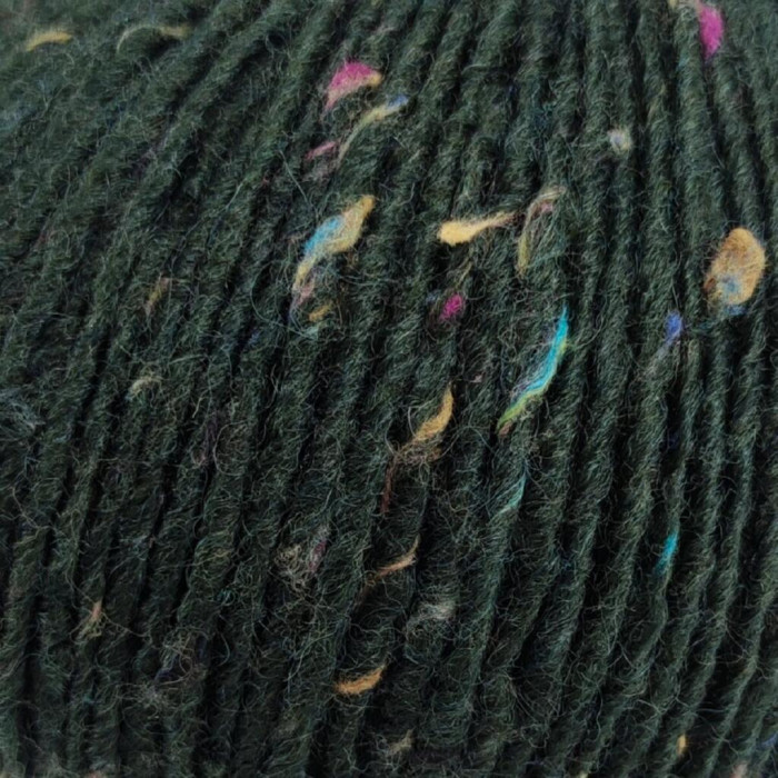 401 Пряжа Campolmi Filati Tweed, 100г - 250м, темно-зелений, 50% вовна, 50% акрил