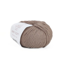 401 Пряжа Laines du Nord Baby Soft, 50г - 135м, темно-бежевий, 50% бавовна органічна, 50% cоєві волокна