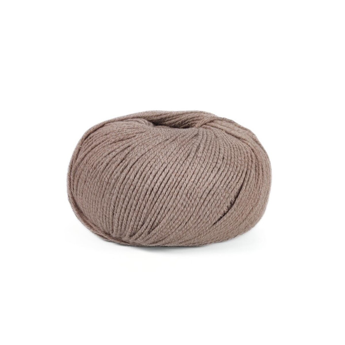 401 Пряжа Laines du Nord Baby Soft, 50г - 135м, темно-бежевий, 50% бавовна органічна, 50% cоєві волокна