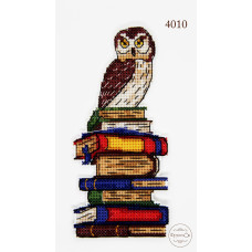 4010 ФрузелОк Набір для вишивки рахунковим хрестиком по пластику - Закладка Сова, 6,5x13,5 см