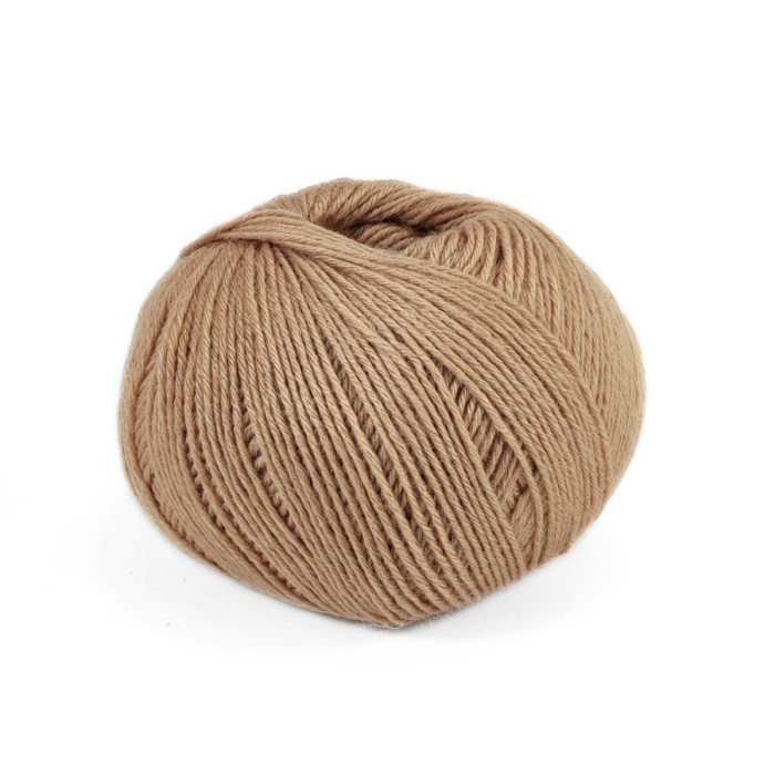 402 Пряжа Campolmi Filati Georgia, 50г - 200м, бежевий, 50% вовна меринос, 50% акрил