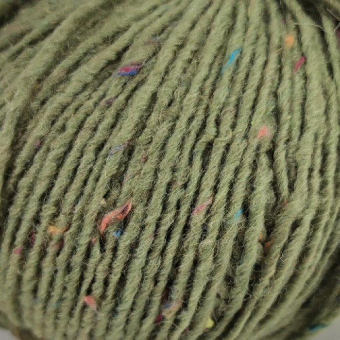 402 Пряжа Campolmi Filati Tweed, 100г - 250м, оливковий, 50% вовна, 50% акрил