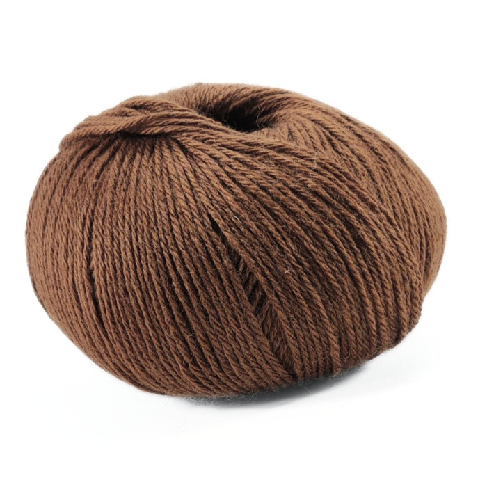 403 Пряжа Campolmi Filati Svezia, 100г - 250м, коричневий, 50% вовна, 50% акрил