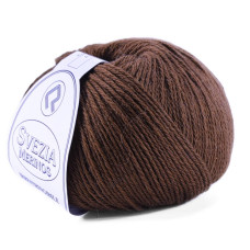 404 Пряжа Campolmi Filati Svezia, 100г - 250м, каштановий, 50% вовна, 50% акрил