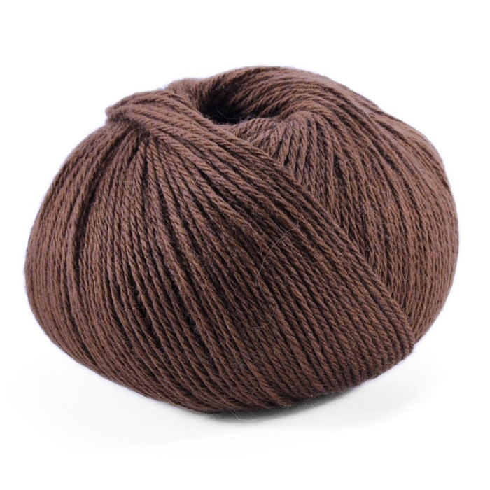 404 Пряжа Campolmi Filati Svezia, 100г - 250м, каштановий, 50% вовна, 50% акрил