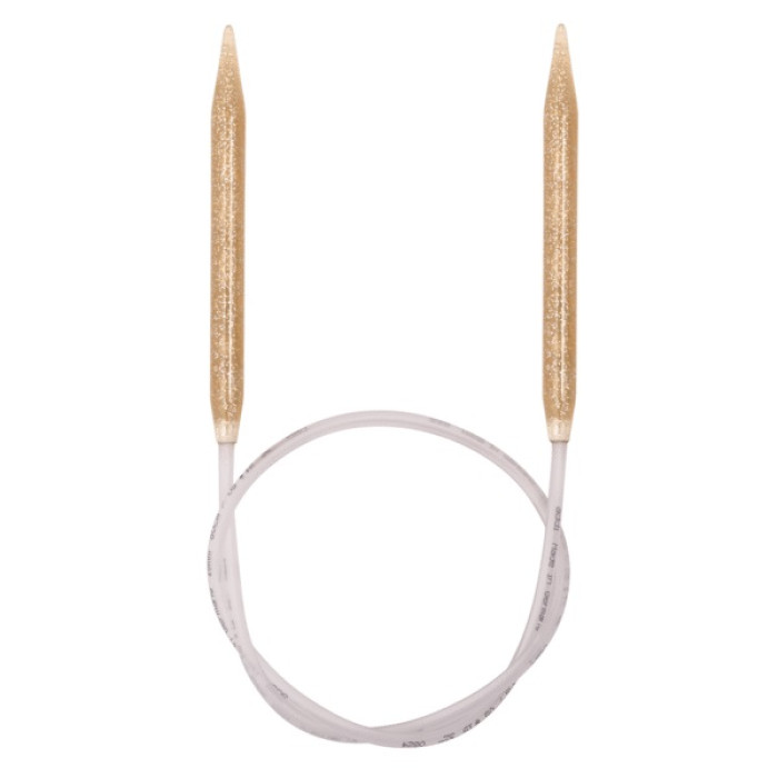 405-7/10-60 Addi Спиці кругові Champagner 10,0 мм - 60 см см, пластик