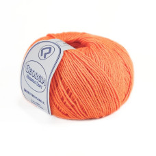 405 Пряжа Campolmi Filati Georgia, 50г - 200м, світло-помаранчевий, 50% вовна меринос, 50% акрил