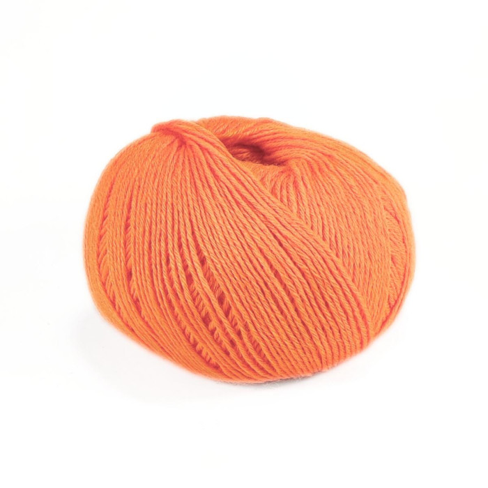 405 Пряжа Campolmi Filati Georgia, 50г - 200м, світло-помаранчевий, 50% вовна меринос, 50% акрил
