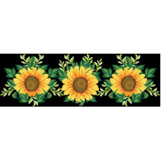 ПС012кЧнннн Пояс жіночий, атлас-коттон, чорний. Барвиста вишиванка. Заготовка для вишивки бісером