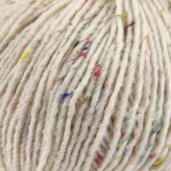 407 Пряжа Campolmi Filati Tweed, 100г - 250м, білий, 50% вовна, 50% акрил