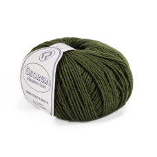 408 Пряжа Campolmi Filati Georgia, 50г - 200м, мілітарі-зелений, 50% вовна меринос, 50% акрил