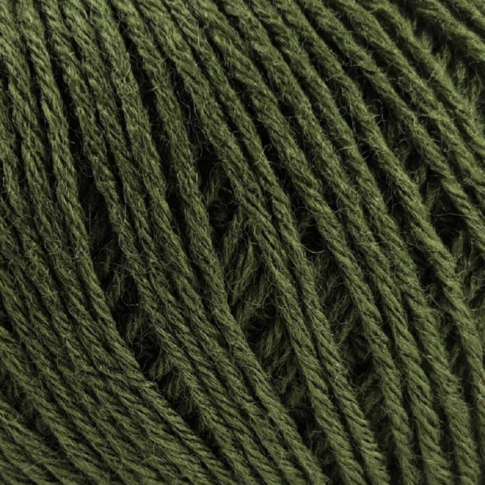 408 Пряжа Campolmi Filati Georgia, 50г - 200м, мілітарі-зелений, 50% вовна меринос, 50% акрил