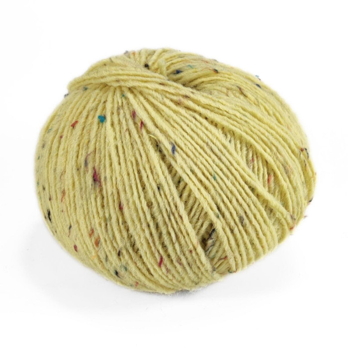 408 Пряжа Campolmi Filati Tweed, 100г - 250м, світло-жовтий, 50% вовна, 50% акрил