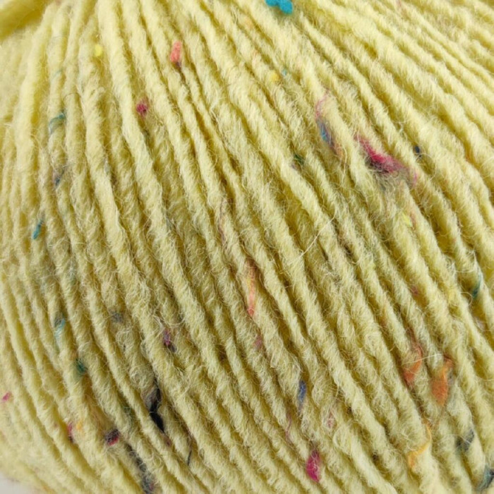 408 Пряжа Campolmi Filati Tweed, 100г - 250м, світло-жовтий, 50% вовна, 50% акрил